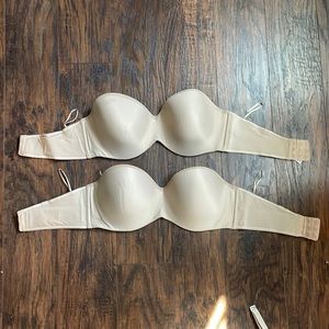 2 Strapless Bali Lilyette bras 34D